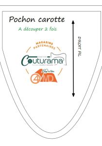 Patron couture gratuit pochon carotte