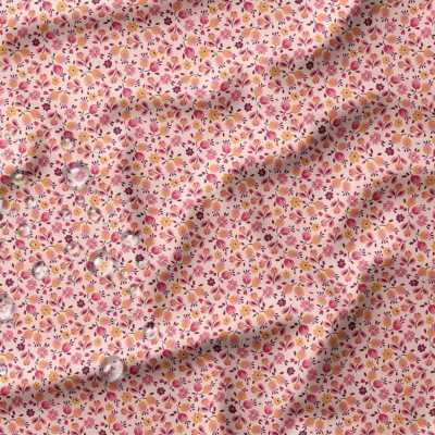 TISSUS IMPERMEABLE FLEURS