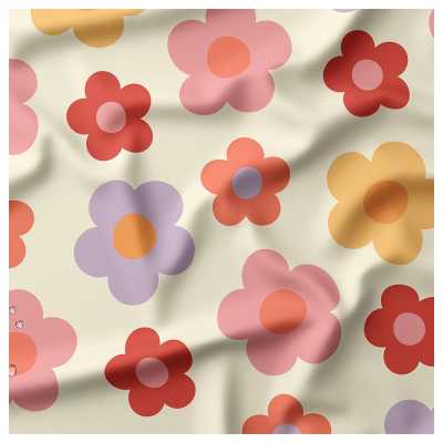 TISSUS IMPERMEABLE FLEURS