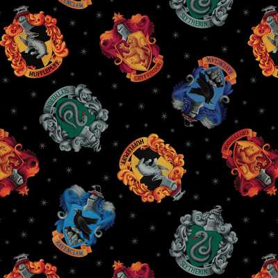 TISSU HARRY POTTER MAISONS NOIR