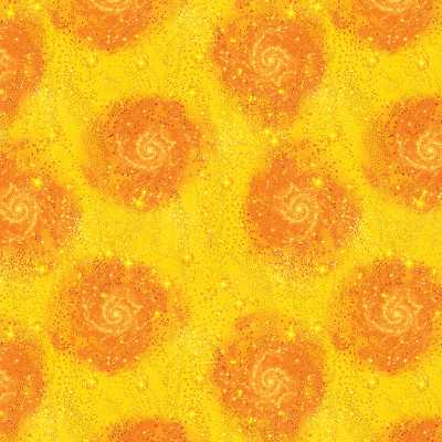 TISSU COTON MAGIC JAUNE ORANGE