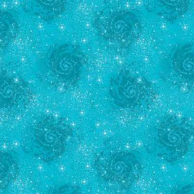 TISSU COTON MAGIC BLEU TURQUOISE