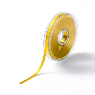 RUBAN SATIN DOUBLE FACE 6mm JAUNE CITRON