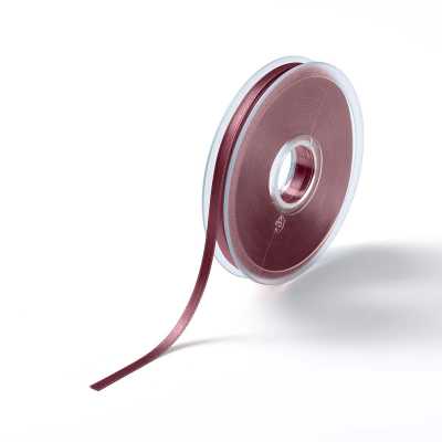 RUBAN SATIN DOUBLE FACE 6mm BORDEAUX