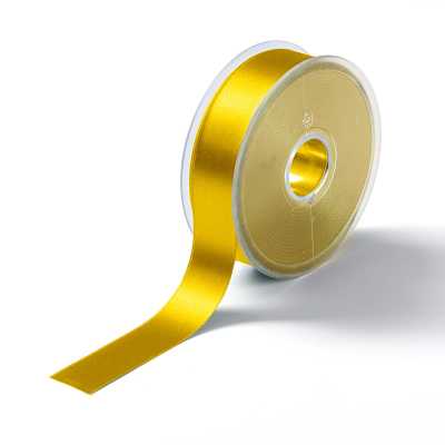 RUBAN SATIN DOUBLE FACE 25mm JAUNE