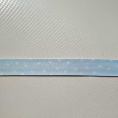 BIAIS FANTAISIE ETOILE BLEU CIEL 20mm