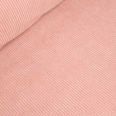 TISSUS VELOURS CÔTELÉ HUGGY ROSE