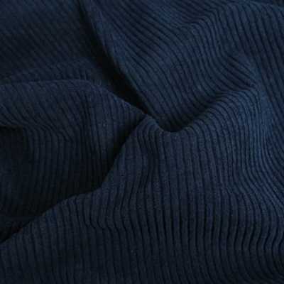TISSUS VELOURS CÔTELÉ HUGGY BLEU MARINE
