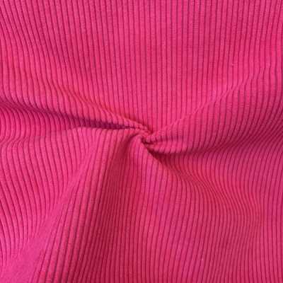 TISSUS VELOURS CÔTELÉ HUGGY ROSE FUSCHIA