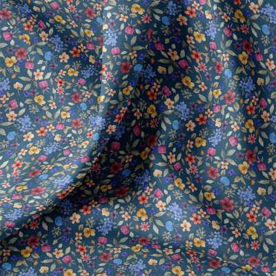 Tissu coton imprimé fleurs