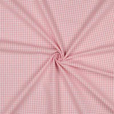 TISSUS VICHY ROSE ANCIEN