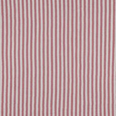 TISSUS DOUBLE GAZE RAYURES ROSE POUDRE