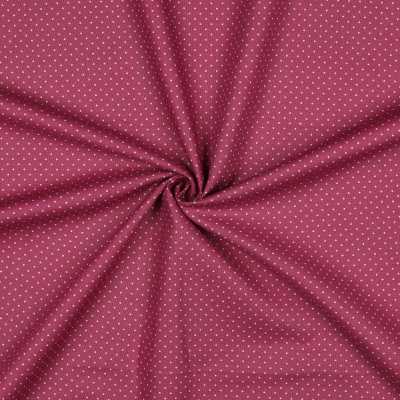 TISSUS COTON POIS MAUVE