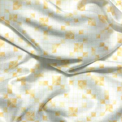 Tissu modern triangles cream